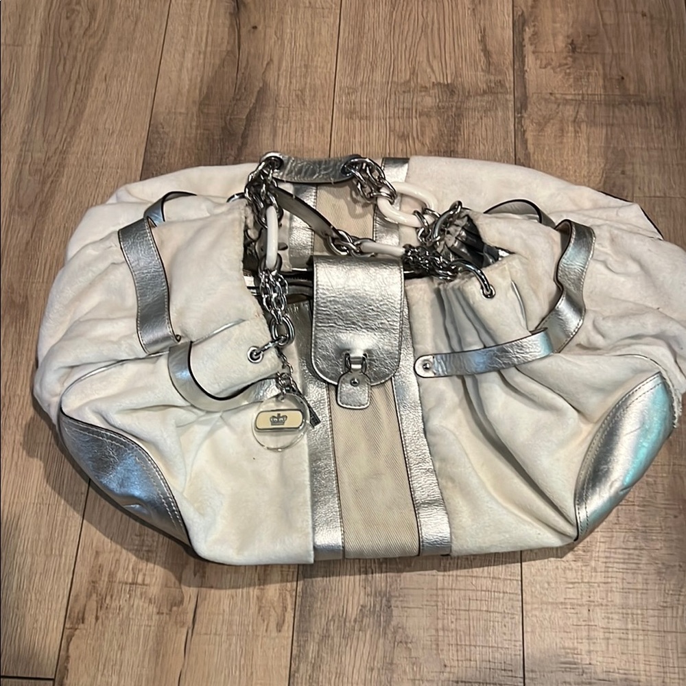 White and Silver Women's Bag